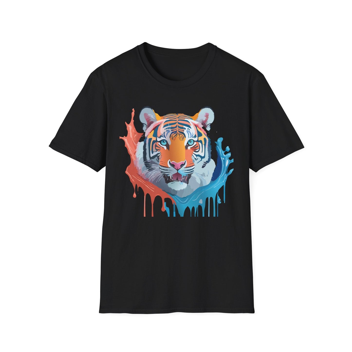 Unisex Tiger Tee Gildan Softstyle Animal Print Shirt Ring Spun Cotton