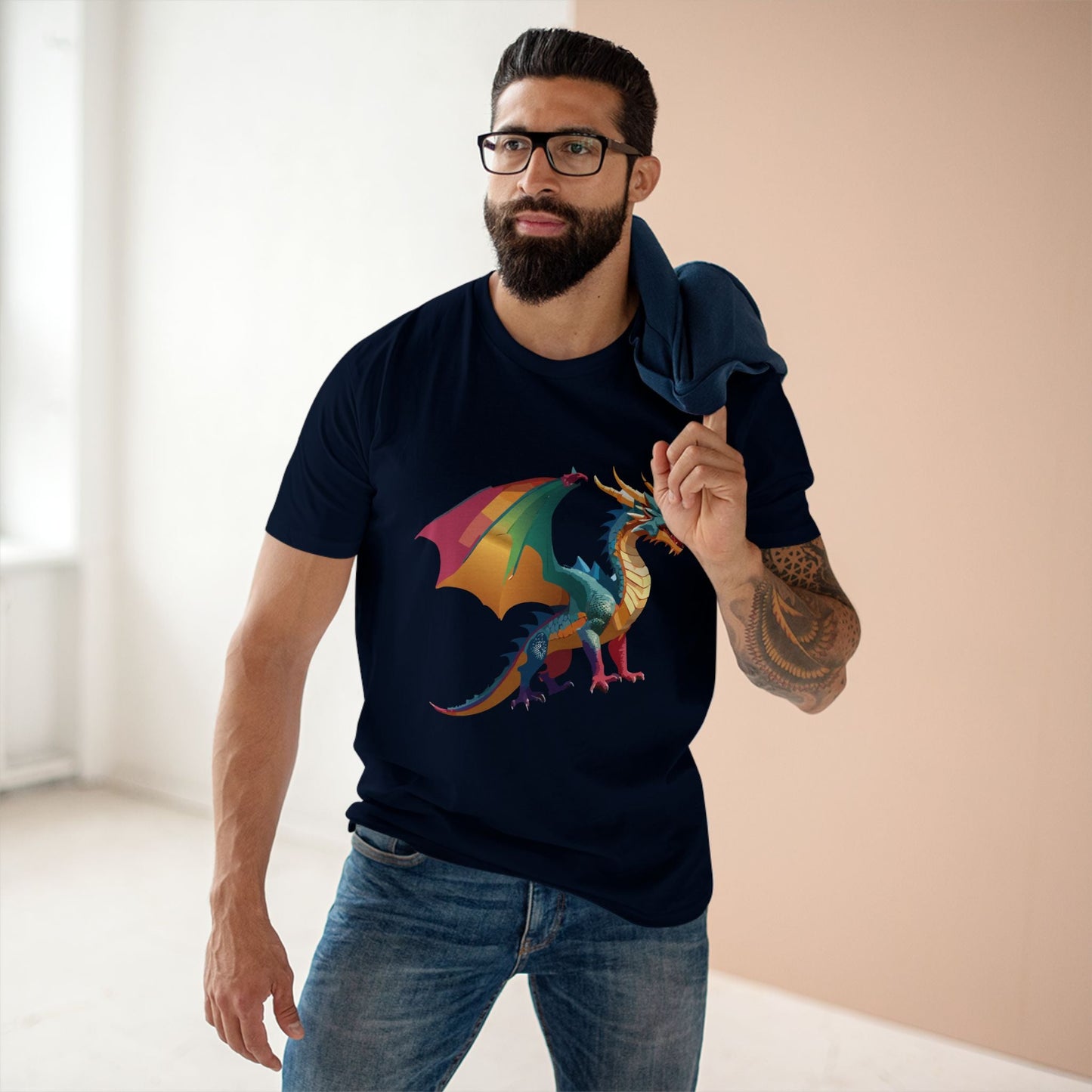 Dragon Graphic Unisex 100 Cotton Staple Tee 8