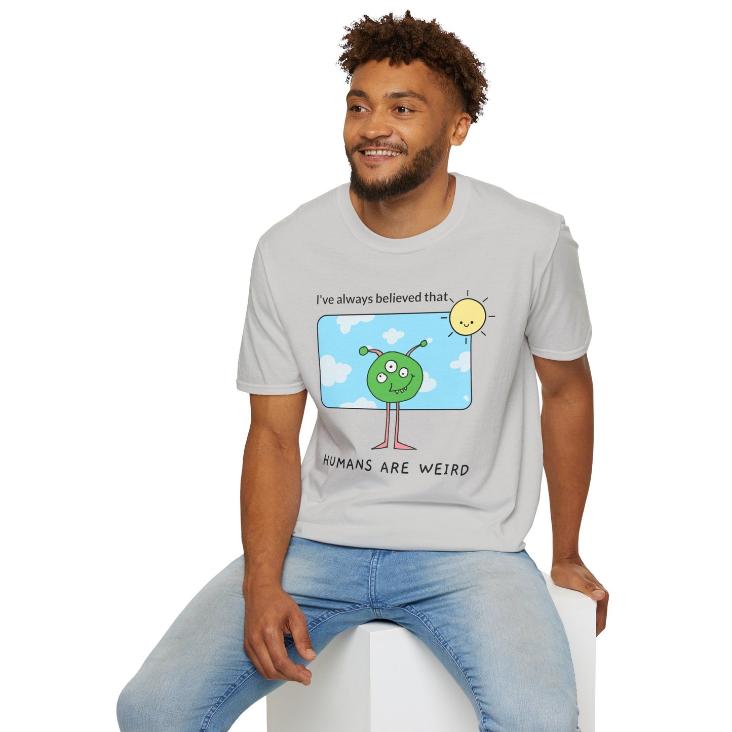 Alien Cartoon Humans Are Weird TShirt