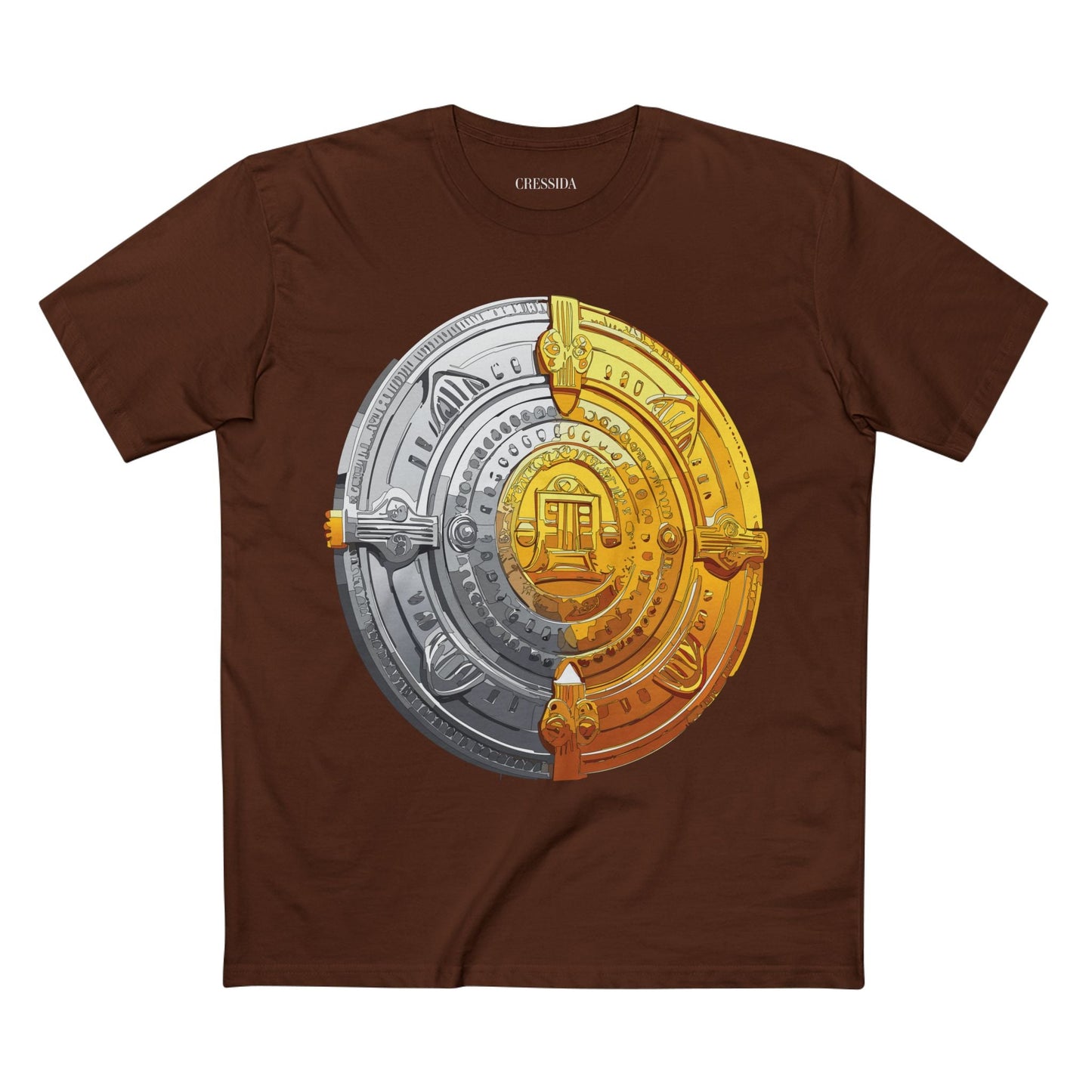 Antique Gold Coin Graphic Design T-Shirt Unisex 100 Cotton With Golden Print Artwork Tee 15