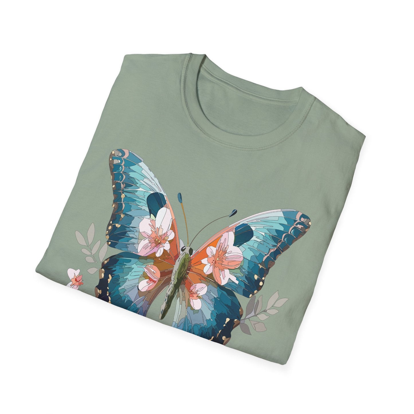 Butterfly Shirt Unisex T Shirt Monarch Butterfly Print Gildan Softstyle 64000 Cotton Tee Classic