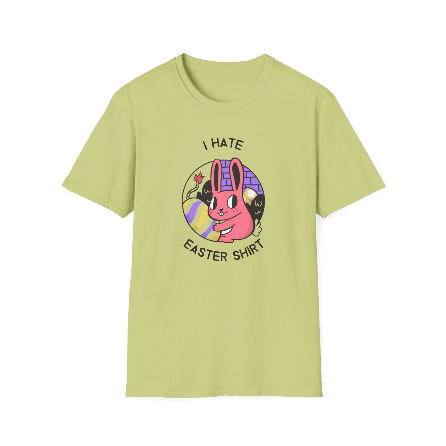 Funny Easter T Shirt Unisex Gildan Softstyle 64000 Easter Design Tee With Signature Print