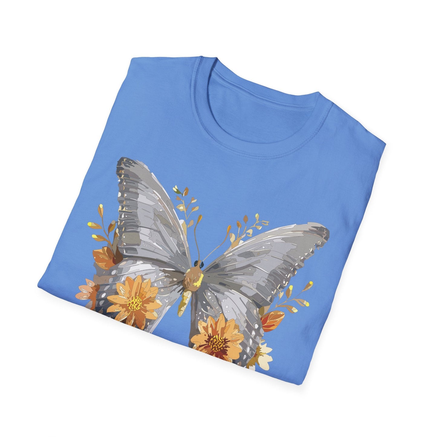 Butterfly T Shirt For Unisex Gildan Softstyle 64000 Cotton Comfort Monarch Design Tee