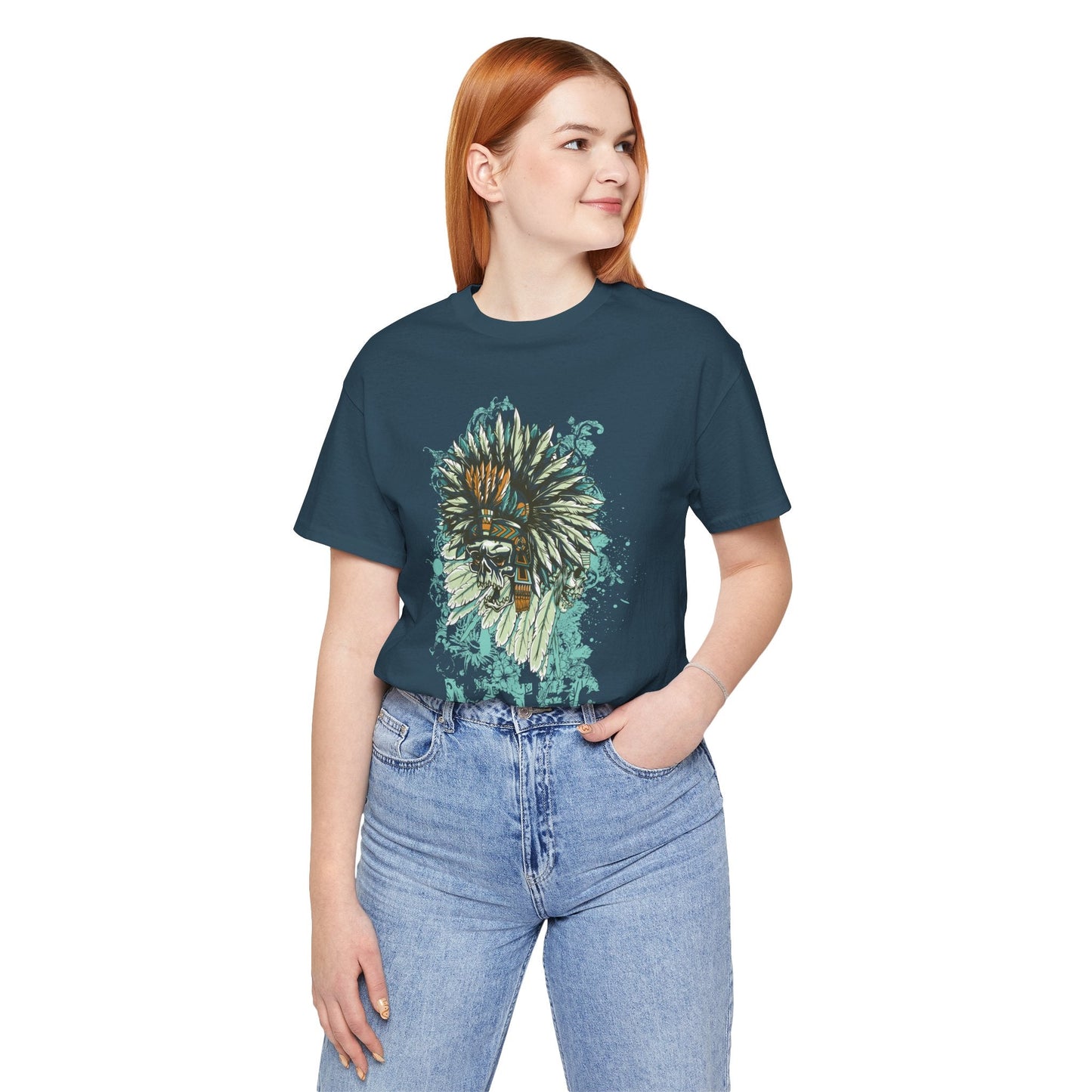 Skull Graphic Design Unisex Cotton Tee Shirt Art-14