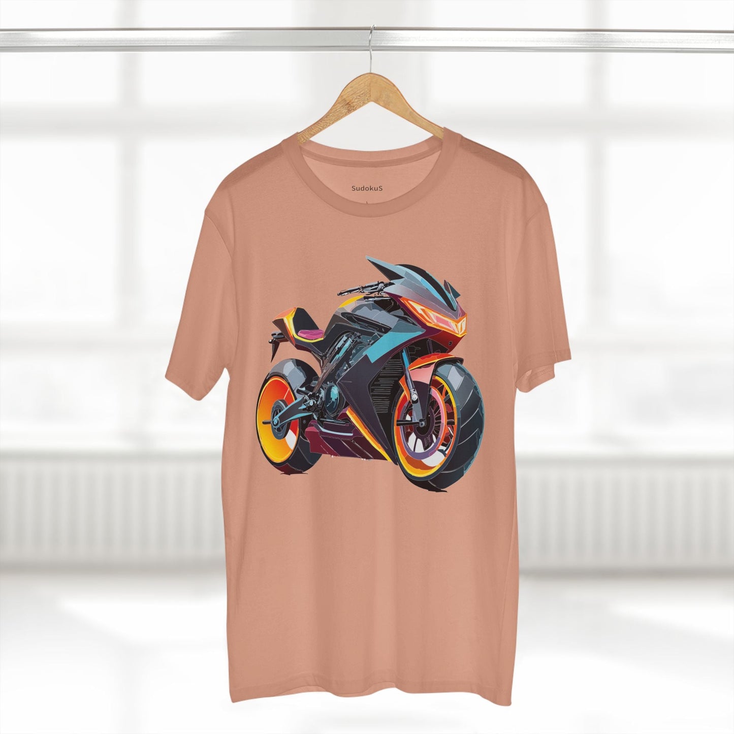 Moto Bike Graphic Unisex 100 Cotton Staple Tee 17