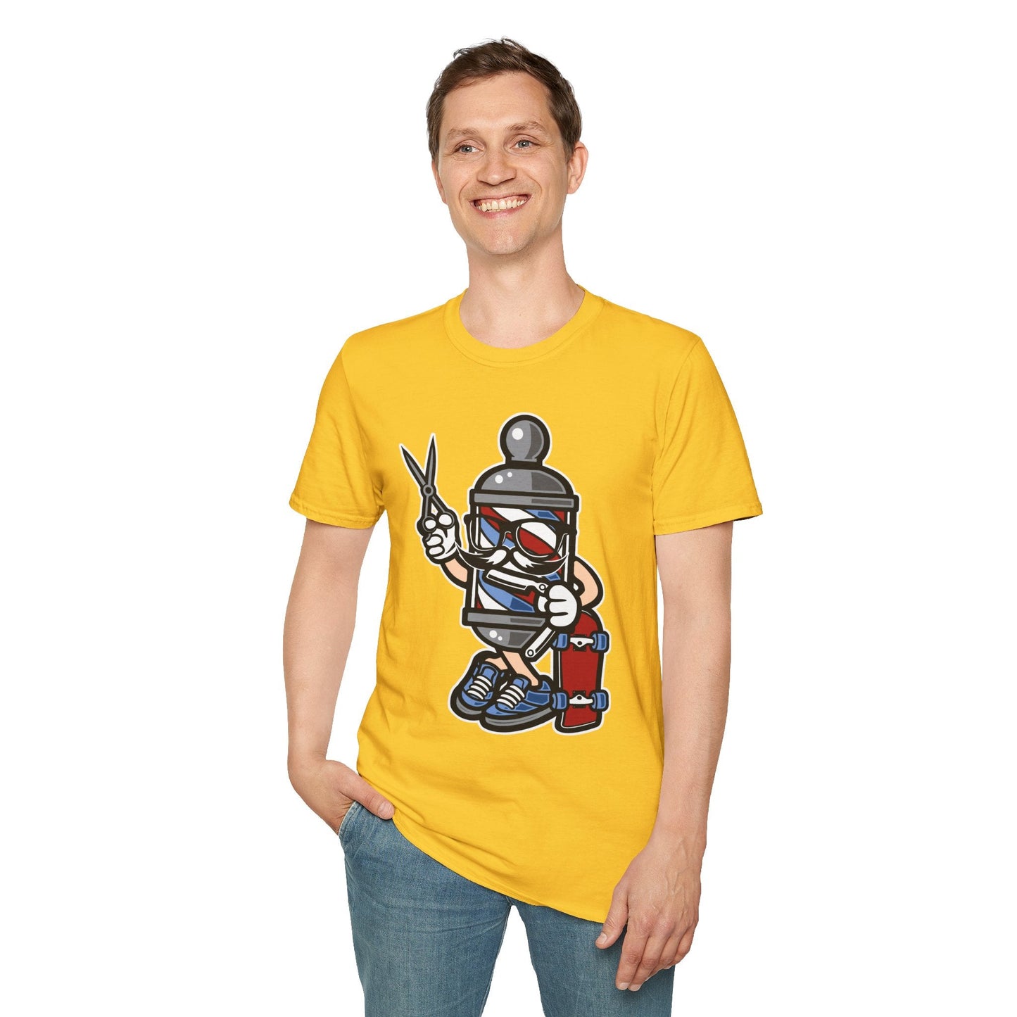 Cartoon Animation T Shirt Unisex Funny Tee Cotton Gildan Softstyle 64000 Comfortable Wear