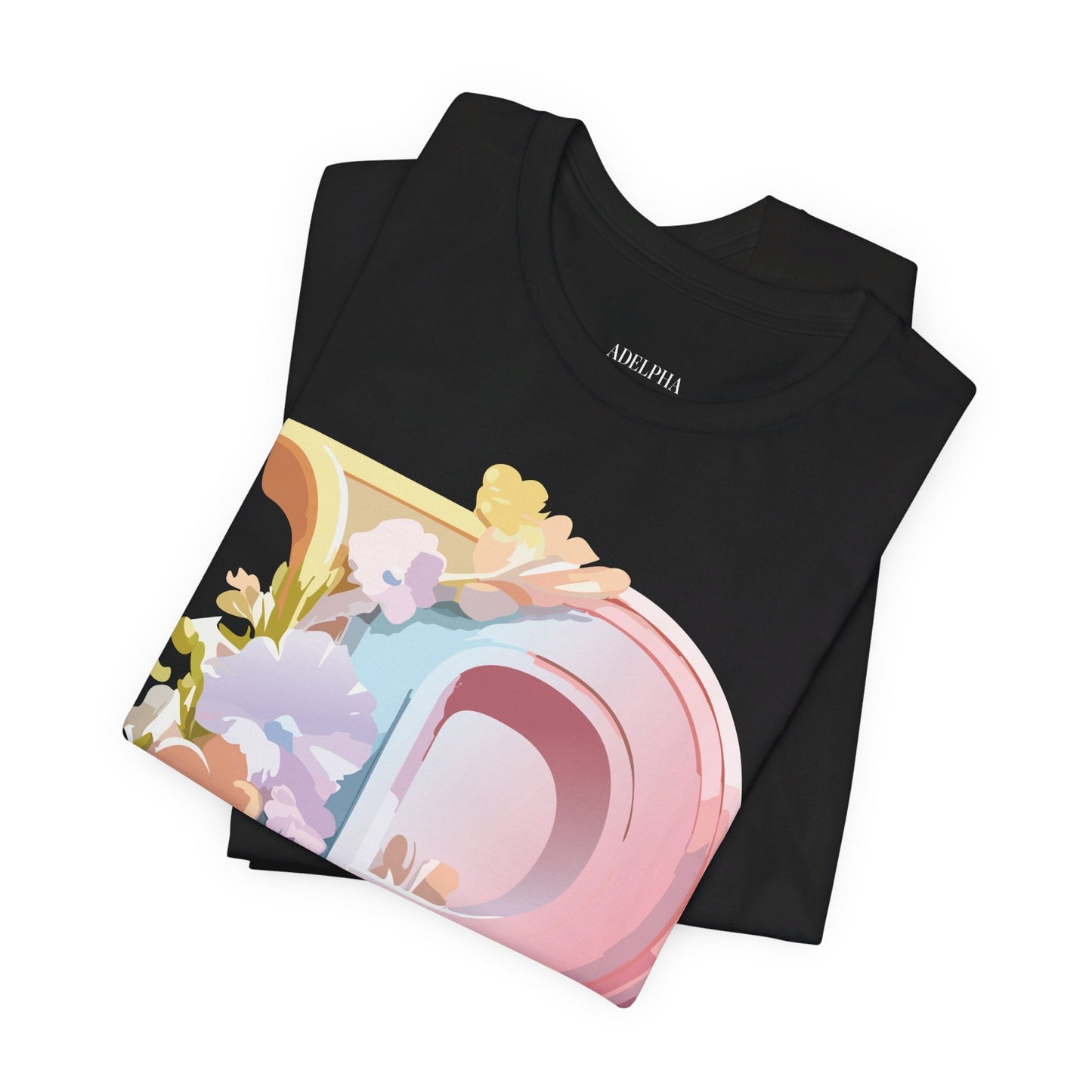 Letter P Shirt Graphic Tee Unisex Jersey Short Sleeve Adelpha Vintage Inspired Artwork
