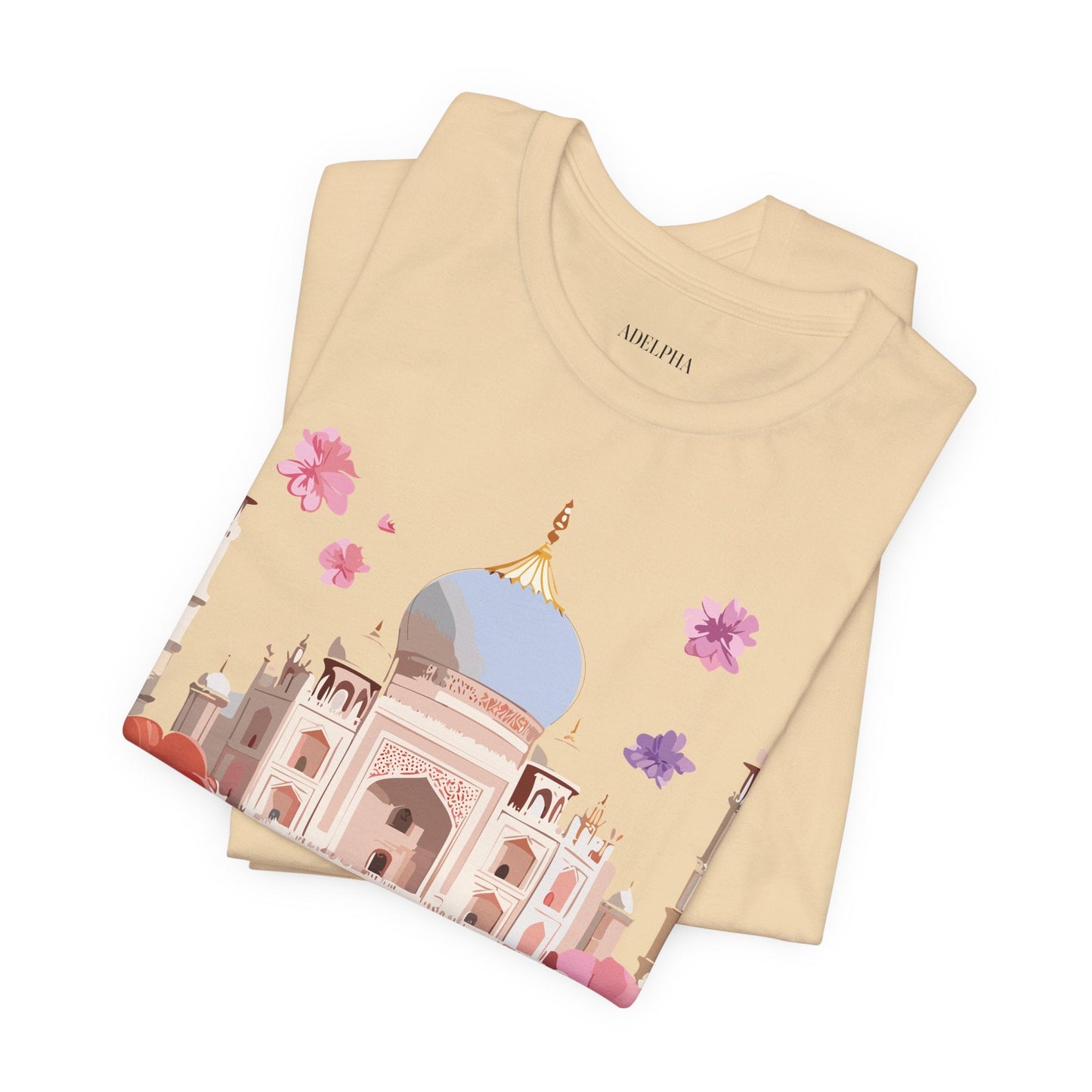 Taj Mahal Graphic Tee Unisex Short Sleeve Shirt By Adelpha With Vintage Inspired Artwork
