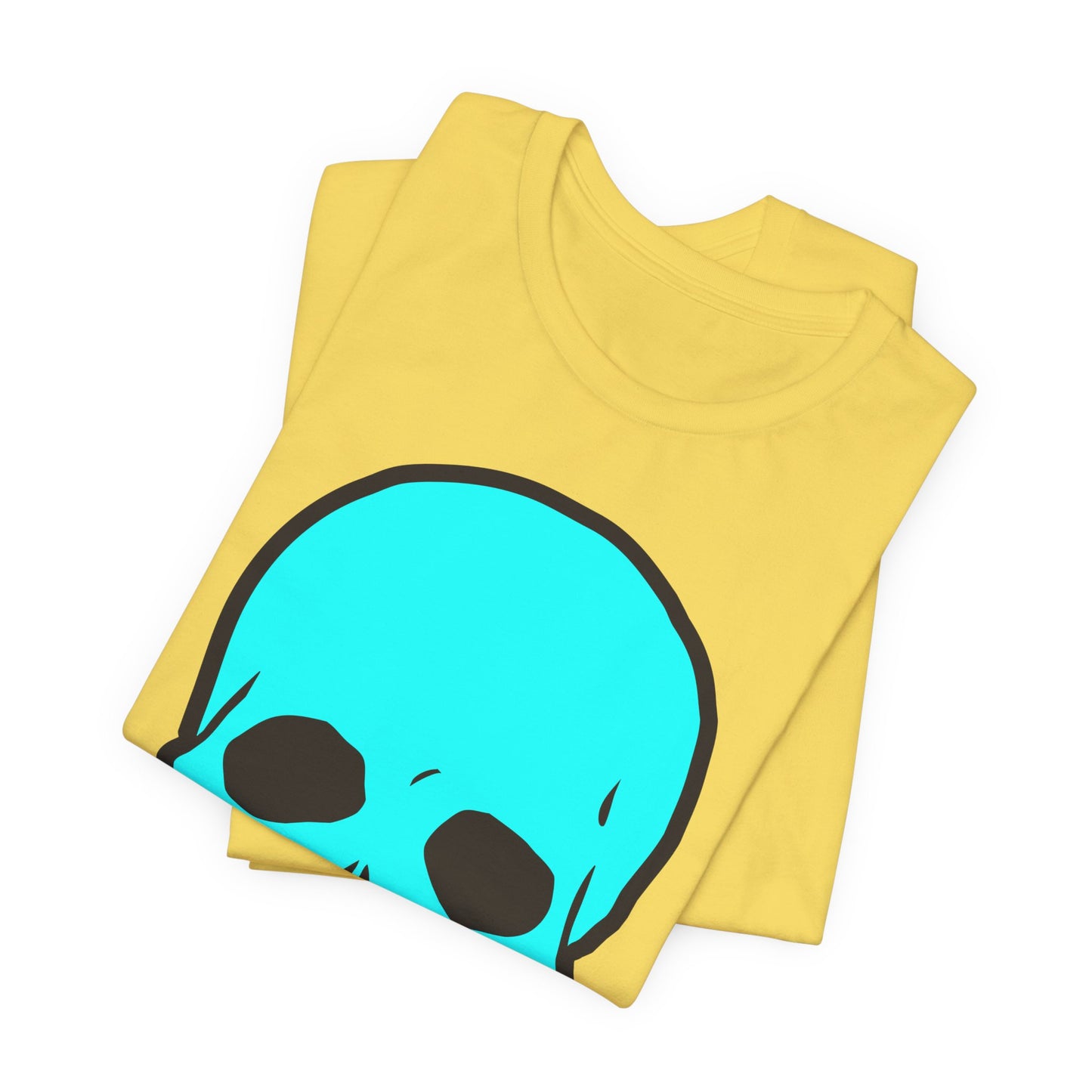 Blue Skull Graphic Design Tee, Skull Shirt, Vintage Tees, Art Design T-Shirt, Vintage Graphic Tee, Art Shirts with Skulls