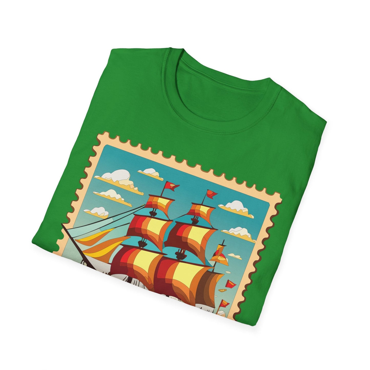 Unisex Softstyle Short Sleeve T Shirt Gildan 64000 Ring Spun Cotton Vessel Ship Frigate Tee