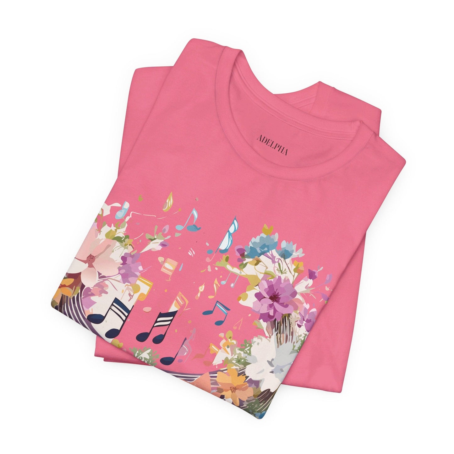 Music Graphic Unisex 100 Cotton Vintage Art with Musical Elements Tee 114