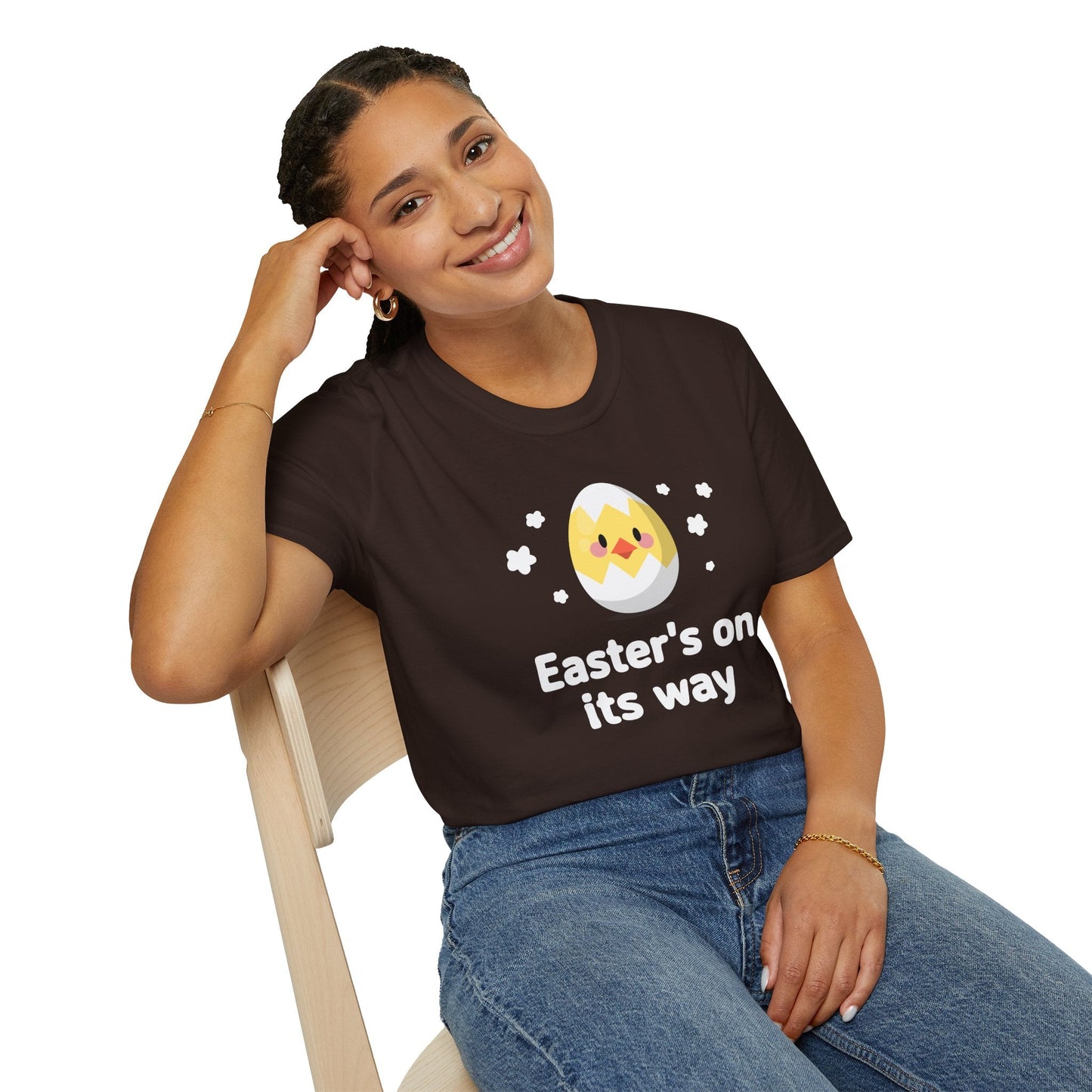 Easter Day T Shirt with Easter Design and Signature Print Unisex Gildan Softstyle Tee One Hundred Percent Cotton