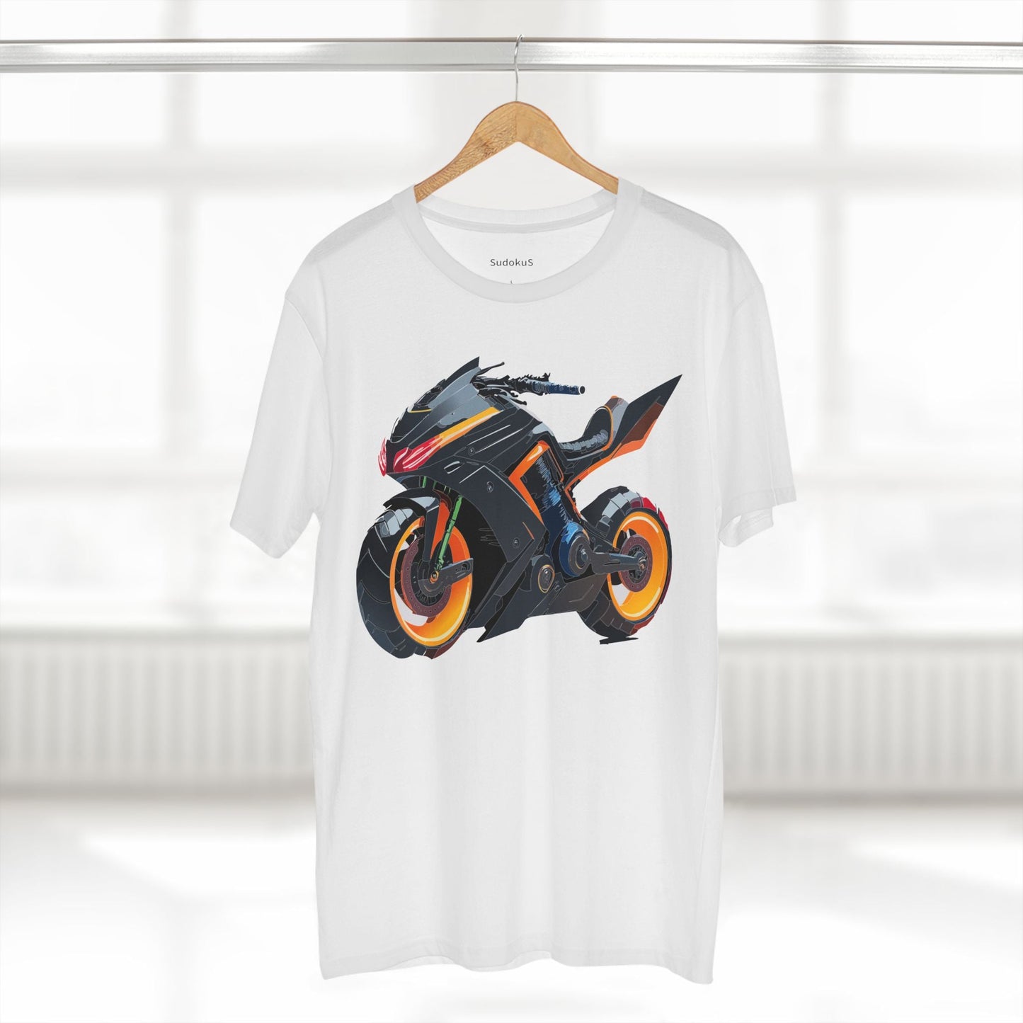 Moto Bike Graphic Unisex 100 Cotton Staple Tee 10