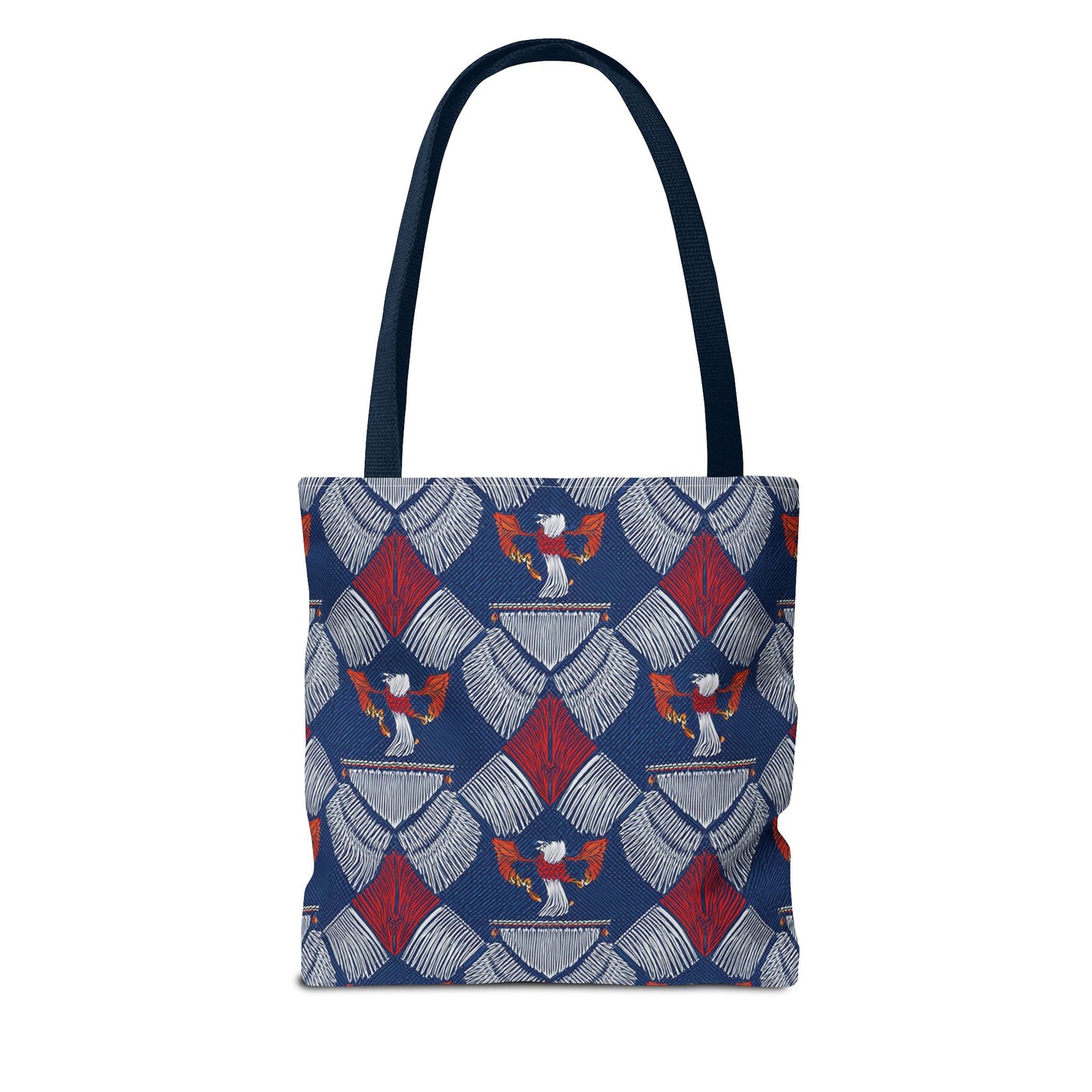 4th of July Graphic Denim Fabric Imitation Print Unisex Canvas Bag Poly Spun 3 Sizes Tote Bag 200-3
