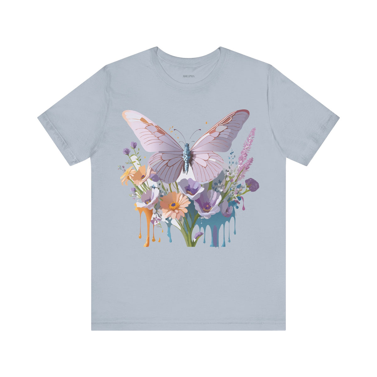 Butterfly Graphic Unisex Cotton Bella+Canvas Tee with Art Design n07