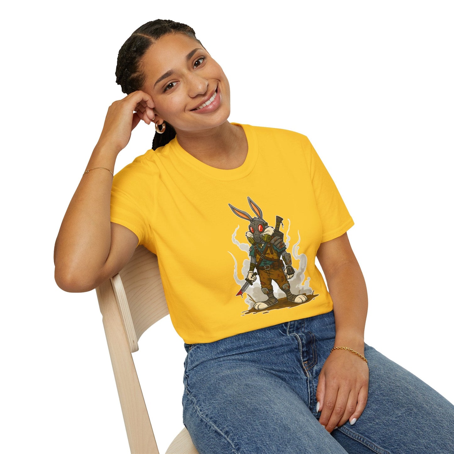 Bugs Bunny T Shirt Unisex Softstyle Cotton Tee With Cartoon Animation Design Artwork