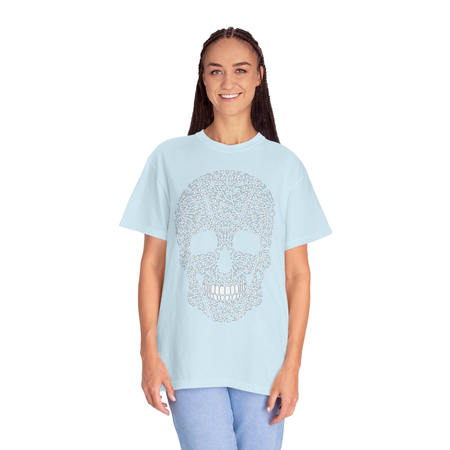 Unisex Cotton Tee Shirt with Skull