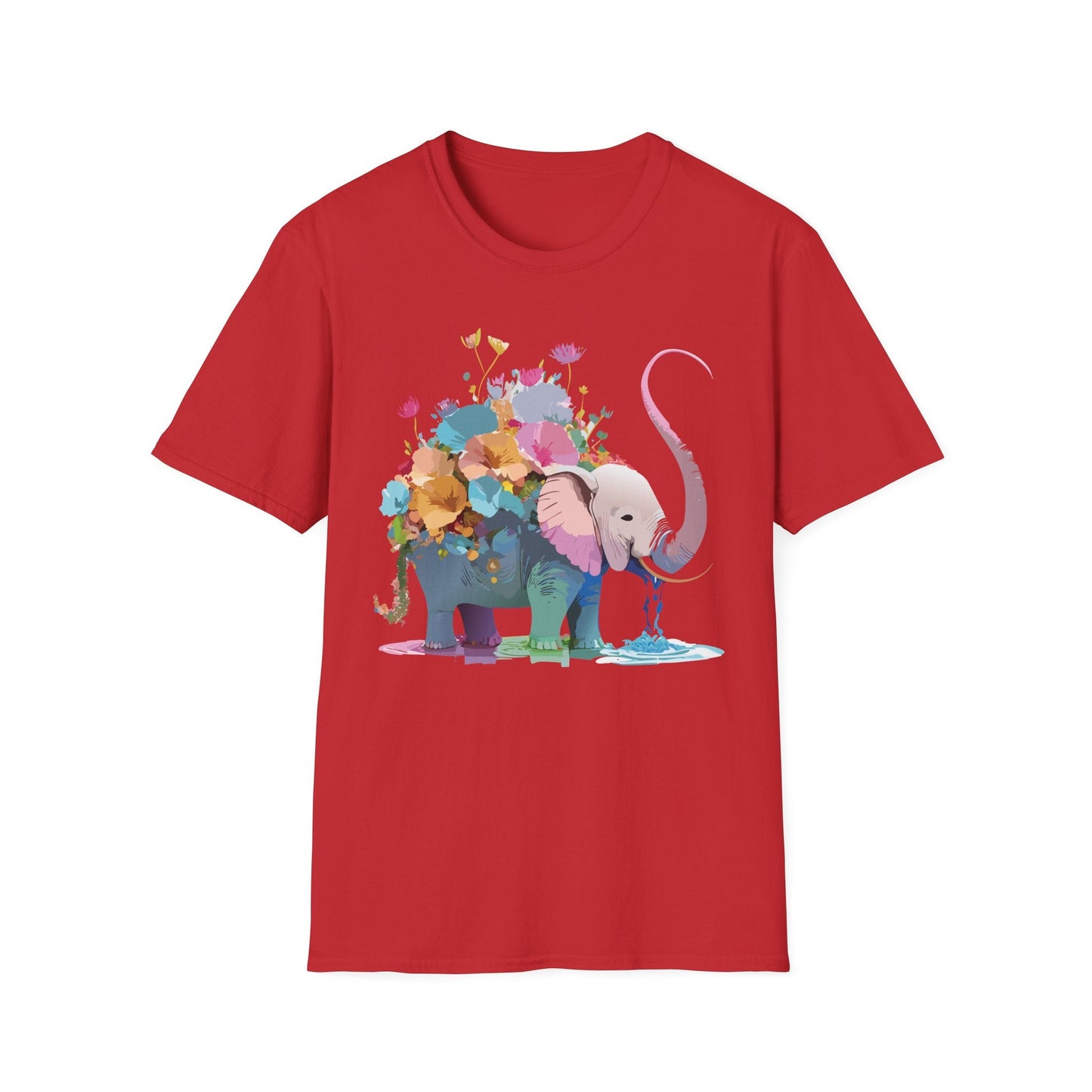 Elephant T Shirt Unisex Softstyle Cotton Tee With Animated Elephant Design Premium Comfort