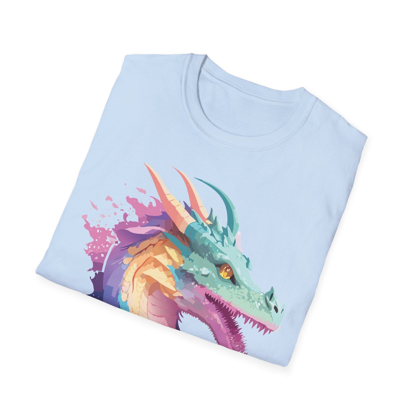 Dragon Graphic Tee Unisex Short Sleeve Dragon Shirt With Animal Design Gildan SoftStyle 64000