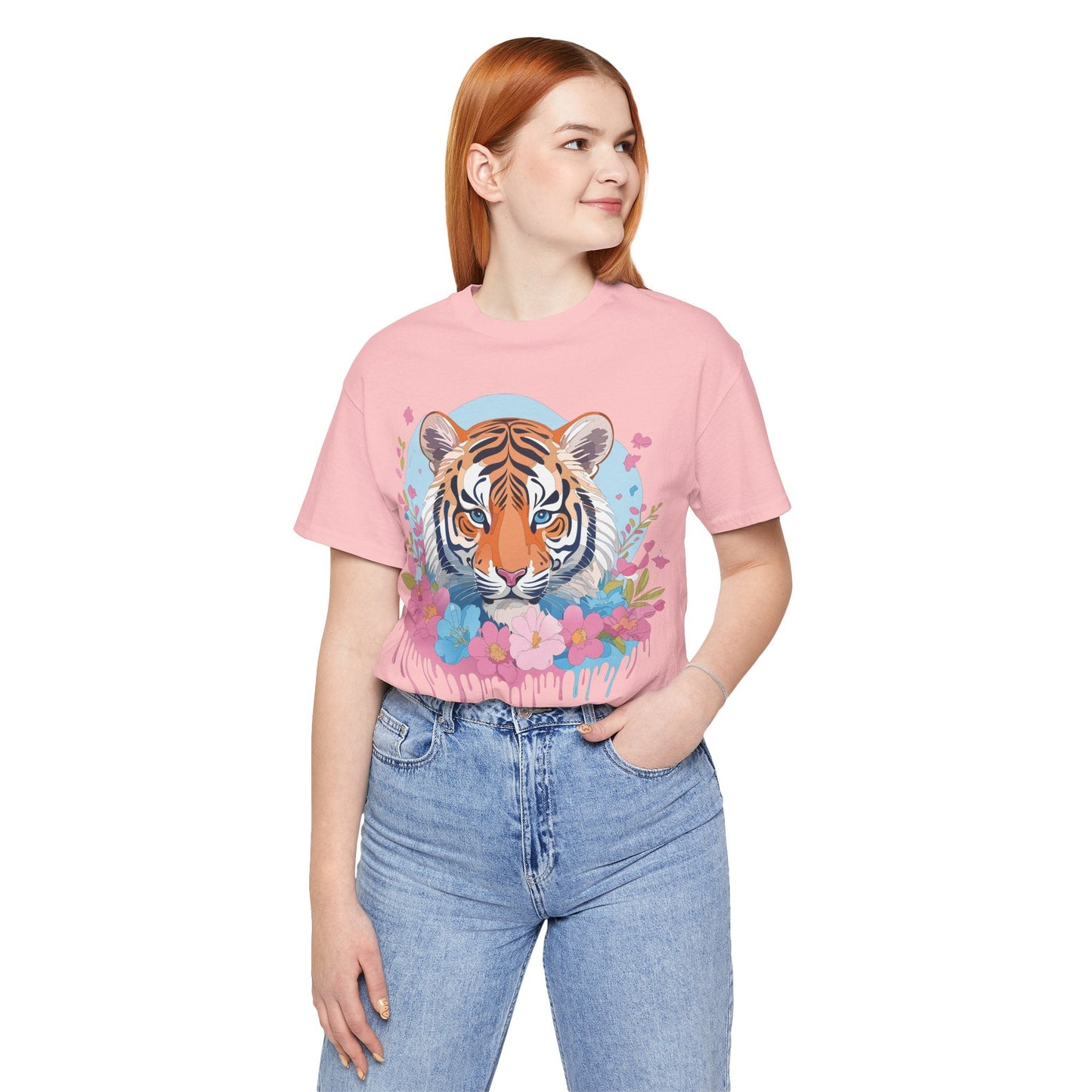 Tiger Graphic Tee by Adelpha Unisex Vintage Inspired Artwork Short Sleeve Shirt Edition