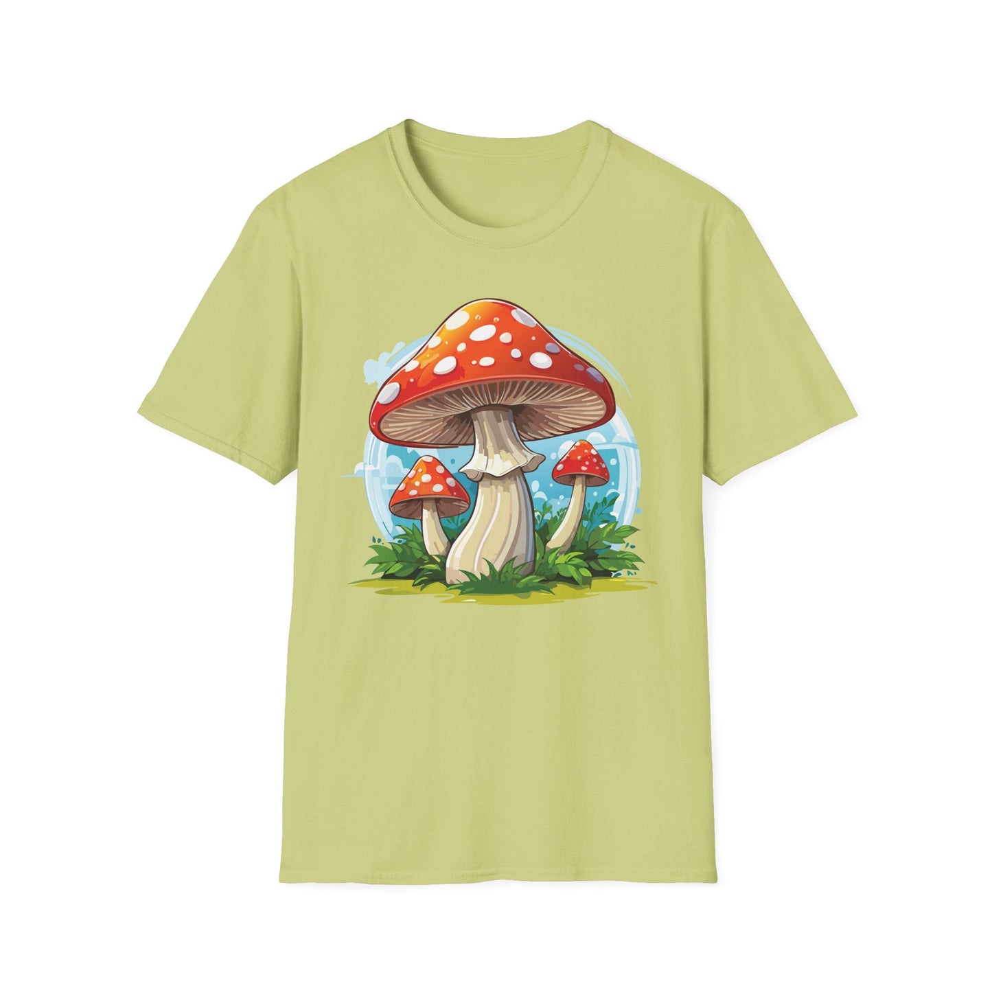 Mashroom Tee Shirt Unisex Funny Mashroom Design 100 Percent Cotton Softstyle Tee
