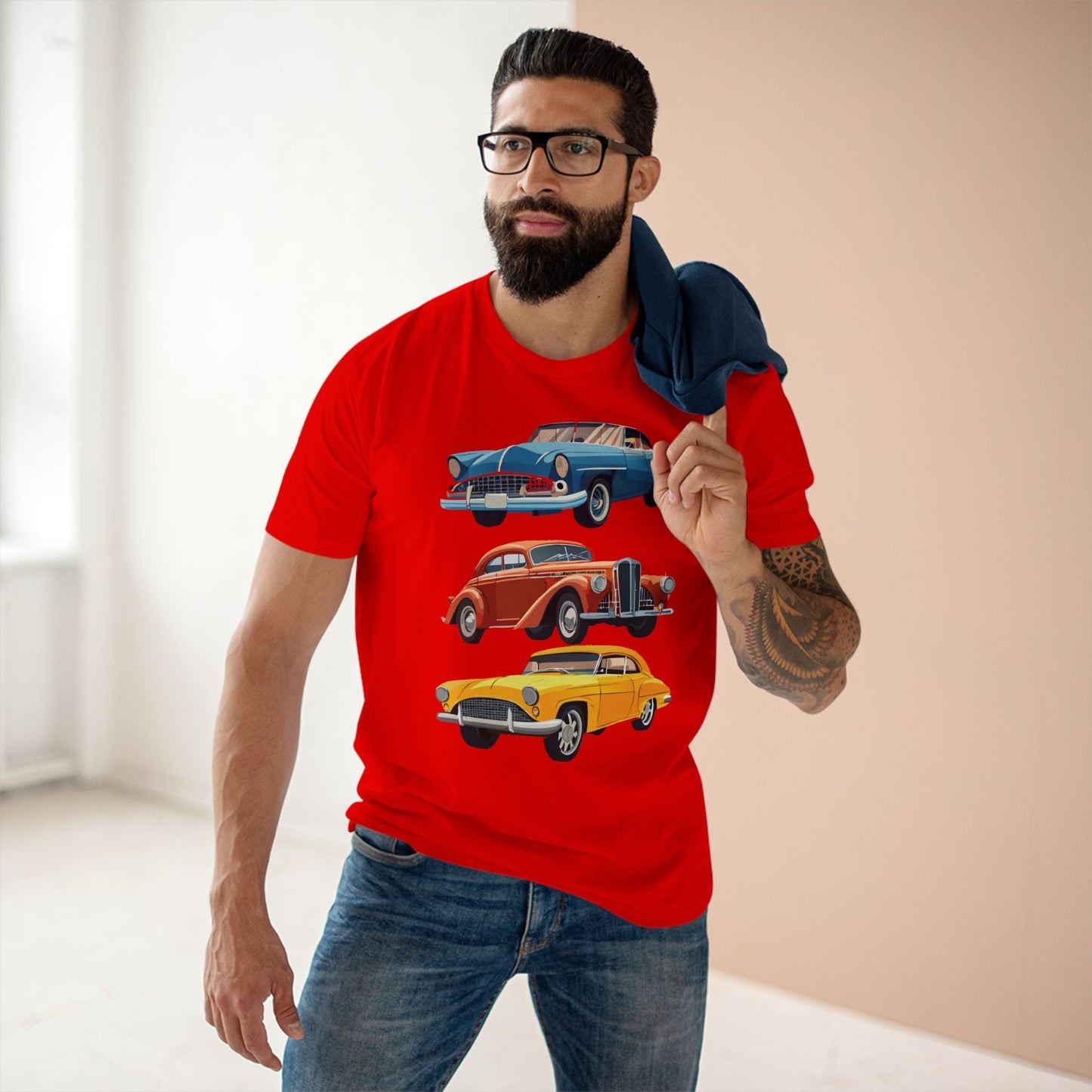 Retro Car Shirts Vintage Car Shirts RC4 Unisex Premium Cotton Tee With Original Art By Retro2Nova