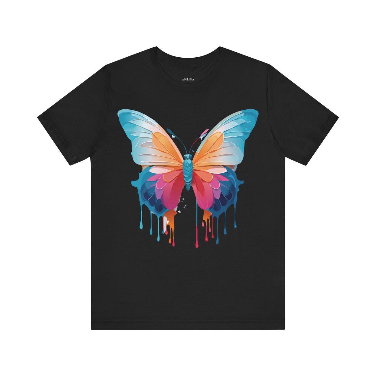 Butterfly Graphic Unisex Cotton Bella+Canvas Tee with Art Design n60