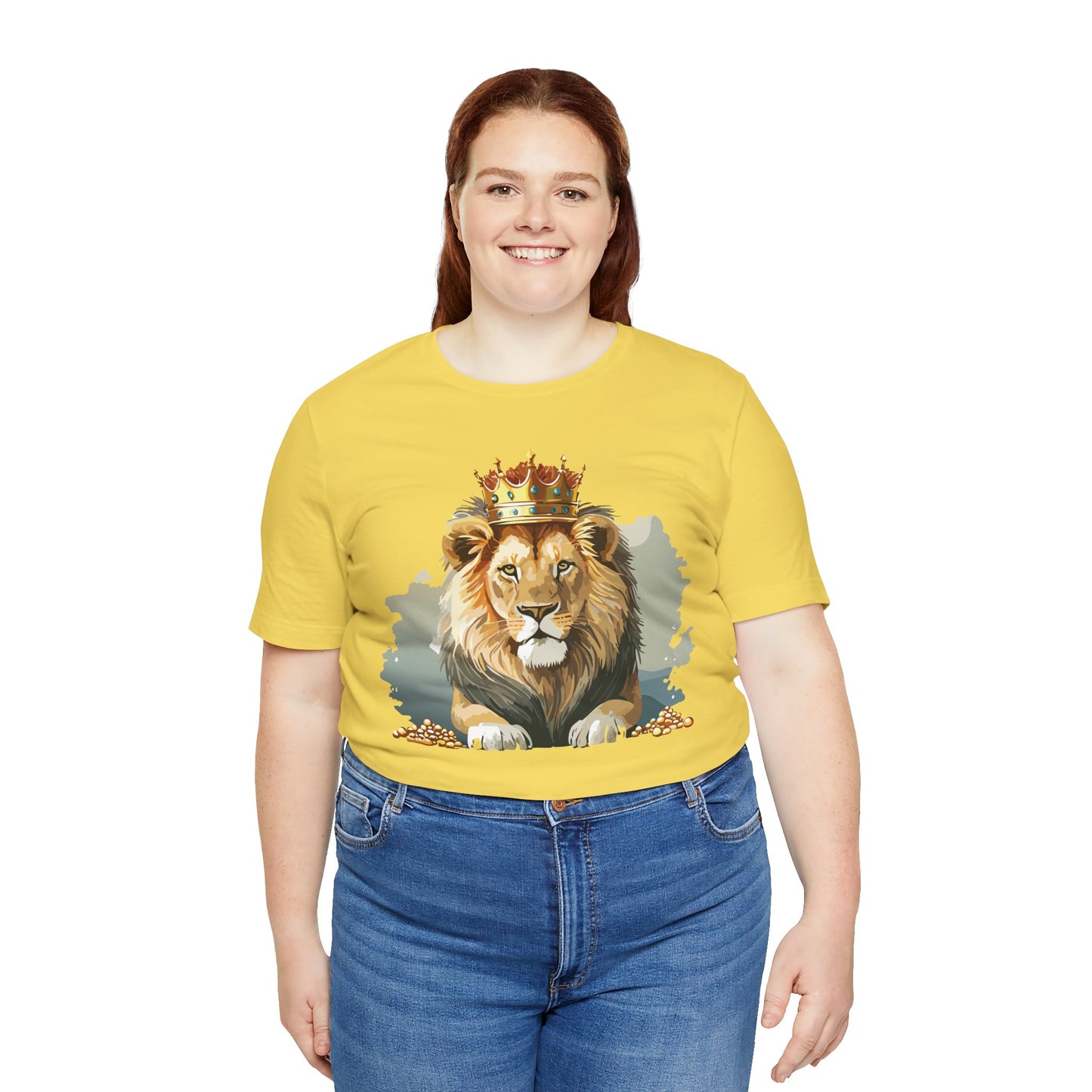 Majestic Lion Crown T-shirt, Animal Shirt, Lion Tee, Unisex Top, Birthday Gift, Shirt with Animal design