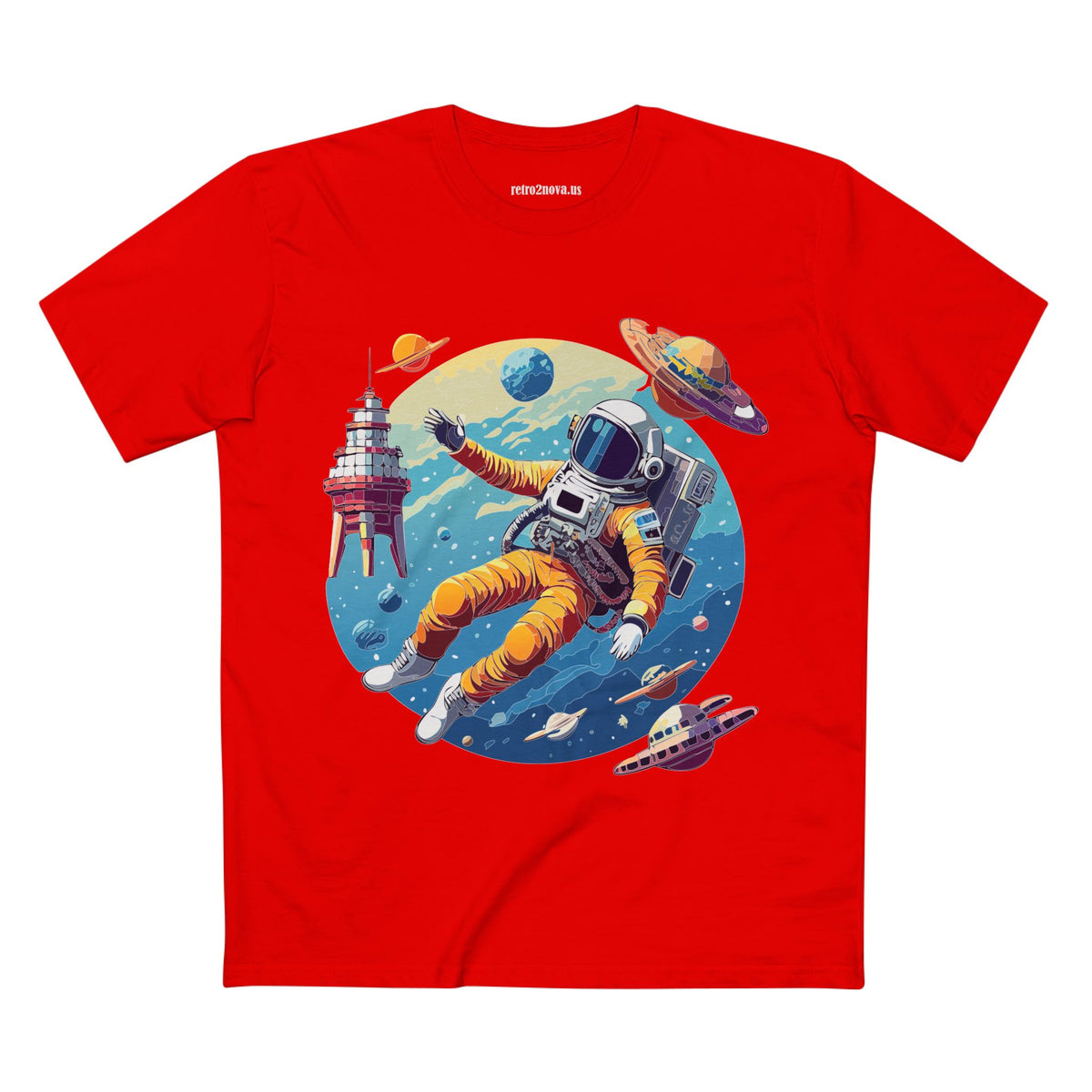 Cosmos Astronaut Graphic Tee Staple Unisex 100 Cotton Tee Shirt - CS-39