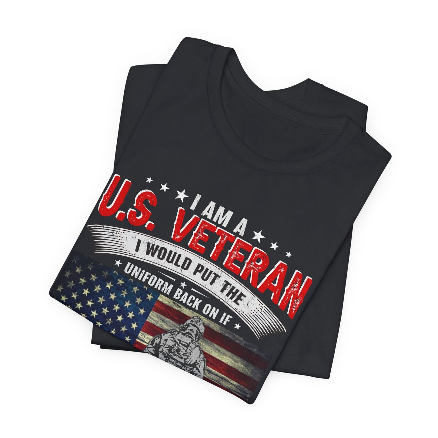 Army Veteran Patriotic Graphic Design Unisex Cotton T-Shirt v25