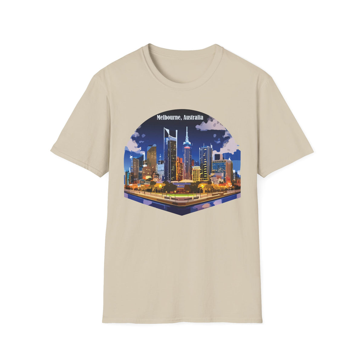 Melbourne Australia Skyline T-Shirt | Cityscape Nightscape Tee