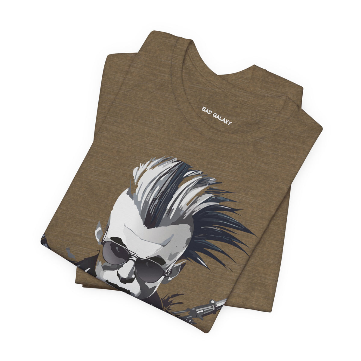 Punk Rock Graphic Unisex Cotton Bella+Canvas Tee with Art Design b28