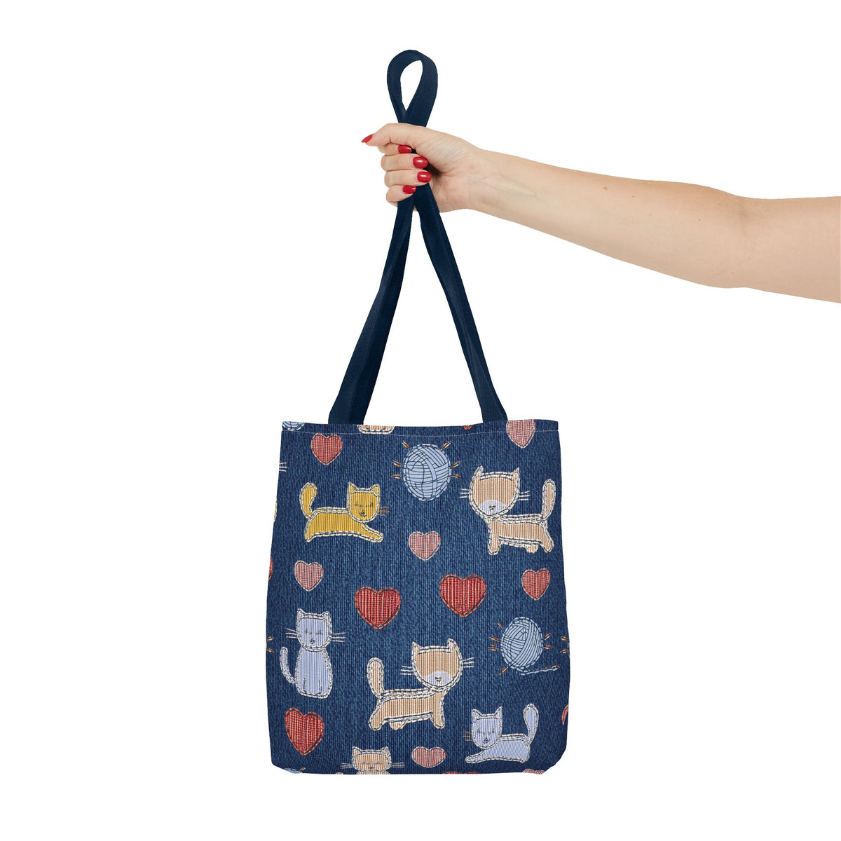 Love Day Graphic Design Denim Fabric Imitation Print Unisex Canvas Bag POLY 3 Sizes Tote Bag 201-8