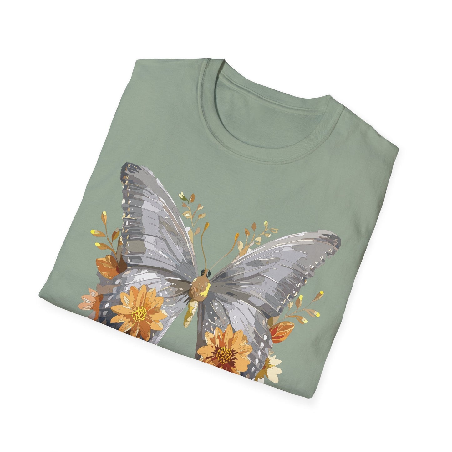 Butterfly T Shirt For Unisex Gildan Softstyle 64000 Cotton Comfort Monarch Design Tee