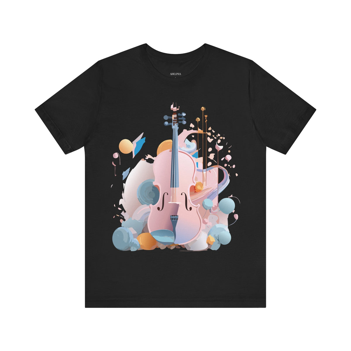 Music Graphic Unisex Cotton Bella+Canvas Tee with Art Design m102