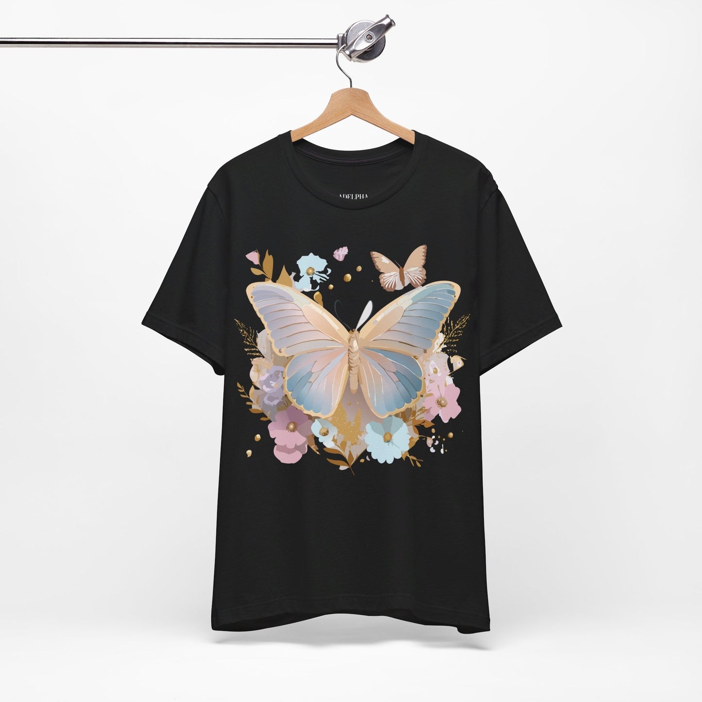 Butterfly Graphic T Shirt Unisex Vintage Artwork Tee By Adelpha