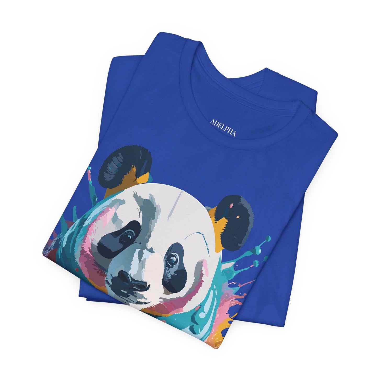 Panda Graphic Tee Unisex Short Sleeve Art Design By Adelpha Vintage Inspired Shirt