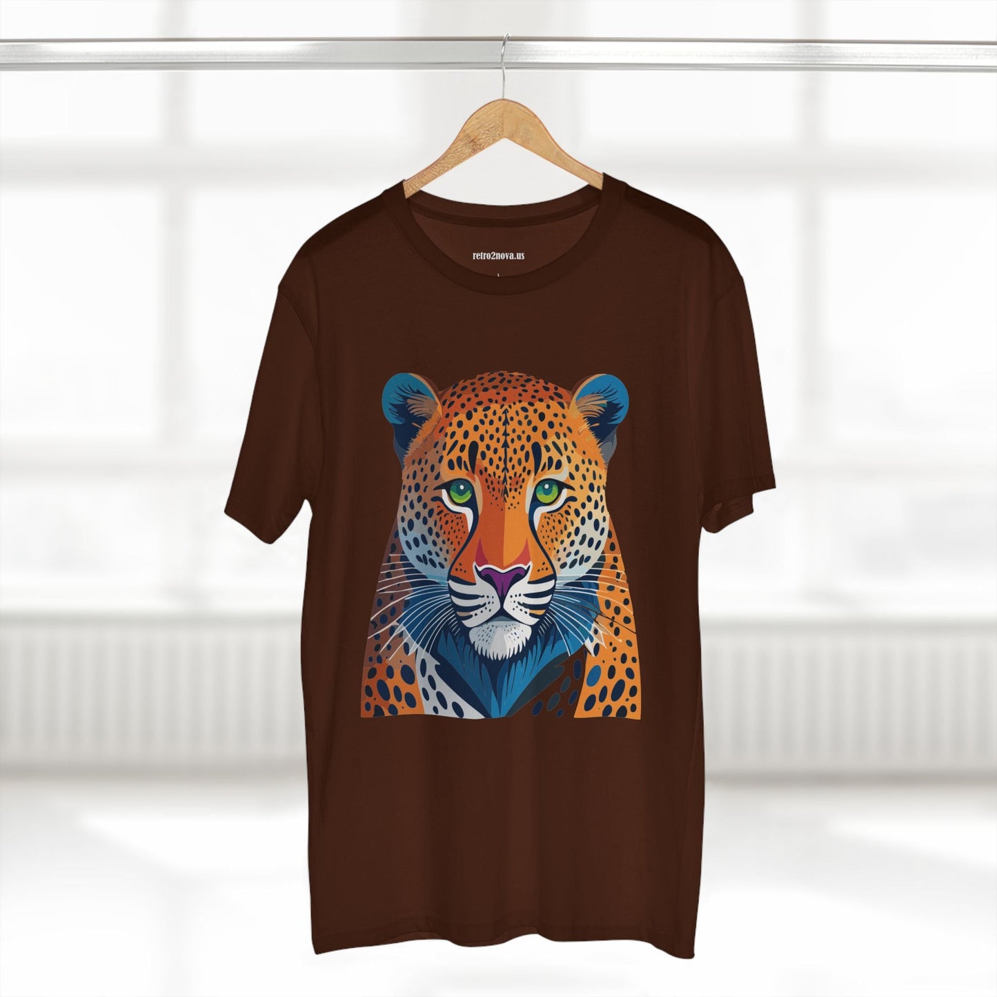 Unisex Cheetah Shirt Premium Cotton Tee With Original Art Design From Retro2Nova Art Collection For Everyday Comfort