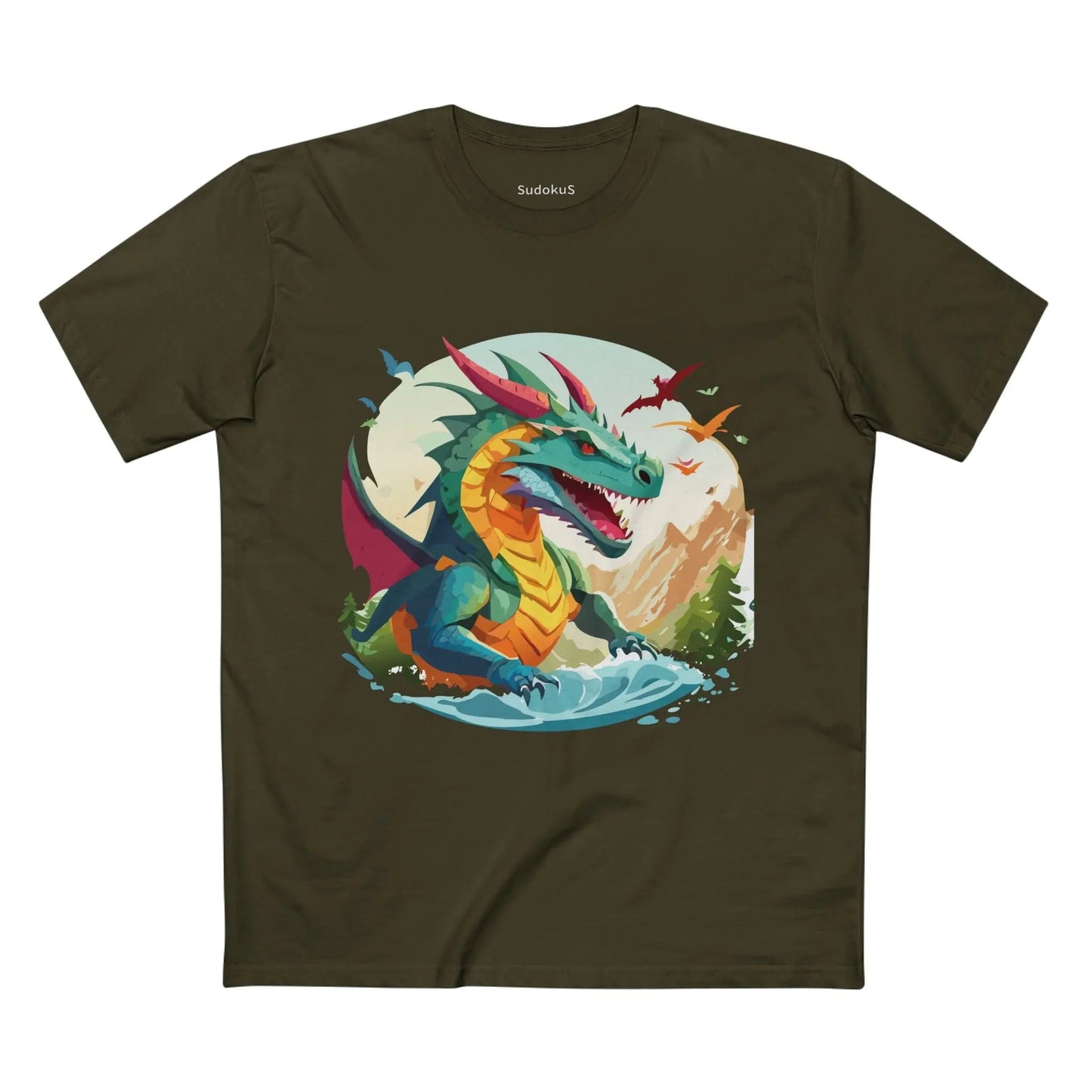 Dragon Graphic Unisex 100 Cotton Staple Tee 26