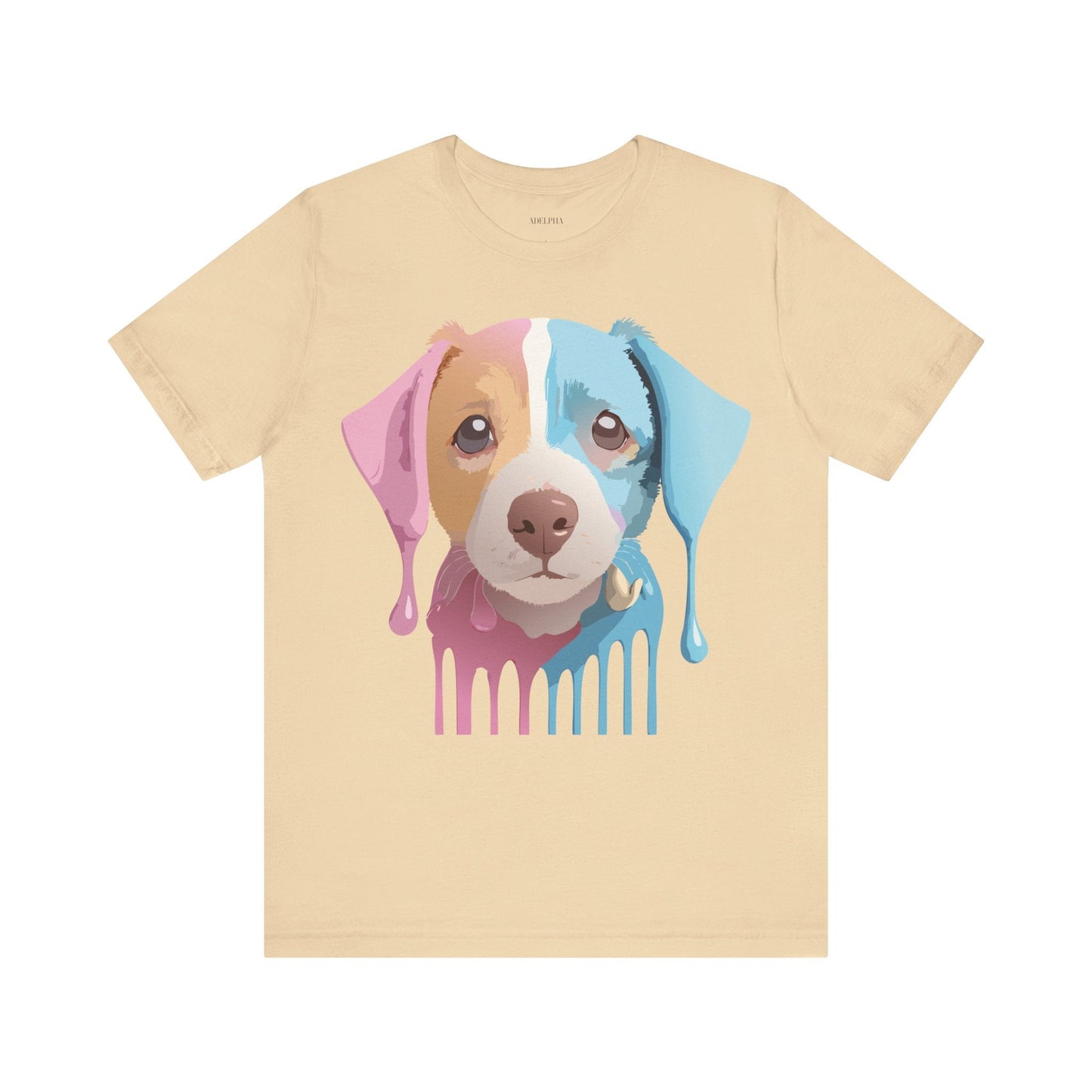 Unisex Dog Graphic Tee With Vintage Inspired Artwork By Adelpha Short Sleeve Casual Shirt