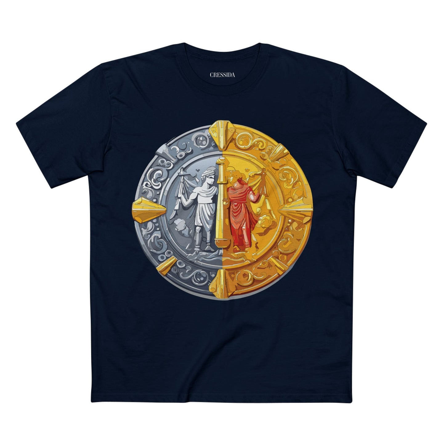 Antique Gold Coin Graphic Design T-Shirt Unisex 100 Cotton With Golden Print Artwork Tee 17