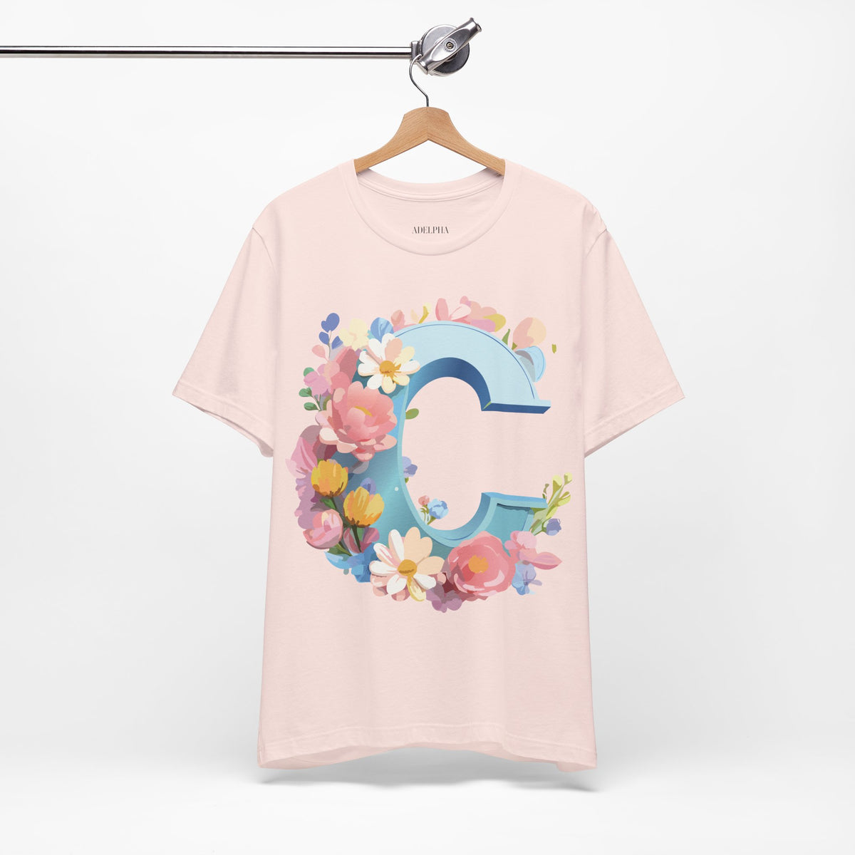 Letter C Graphic Unisex Cotton Bella+Canvas Tee with Art Letter Design