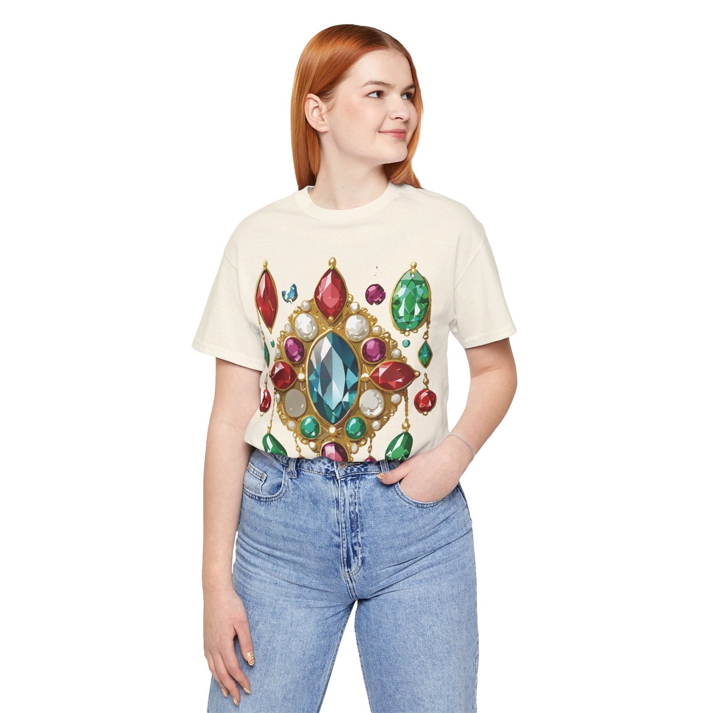Jewelry Graphic Unisex 100 Cotton Vintage Treasure Art T-Shirt 44