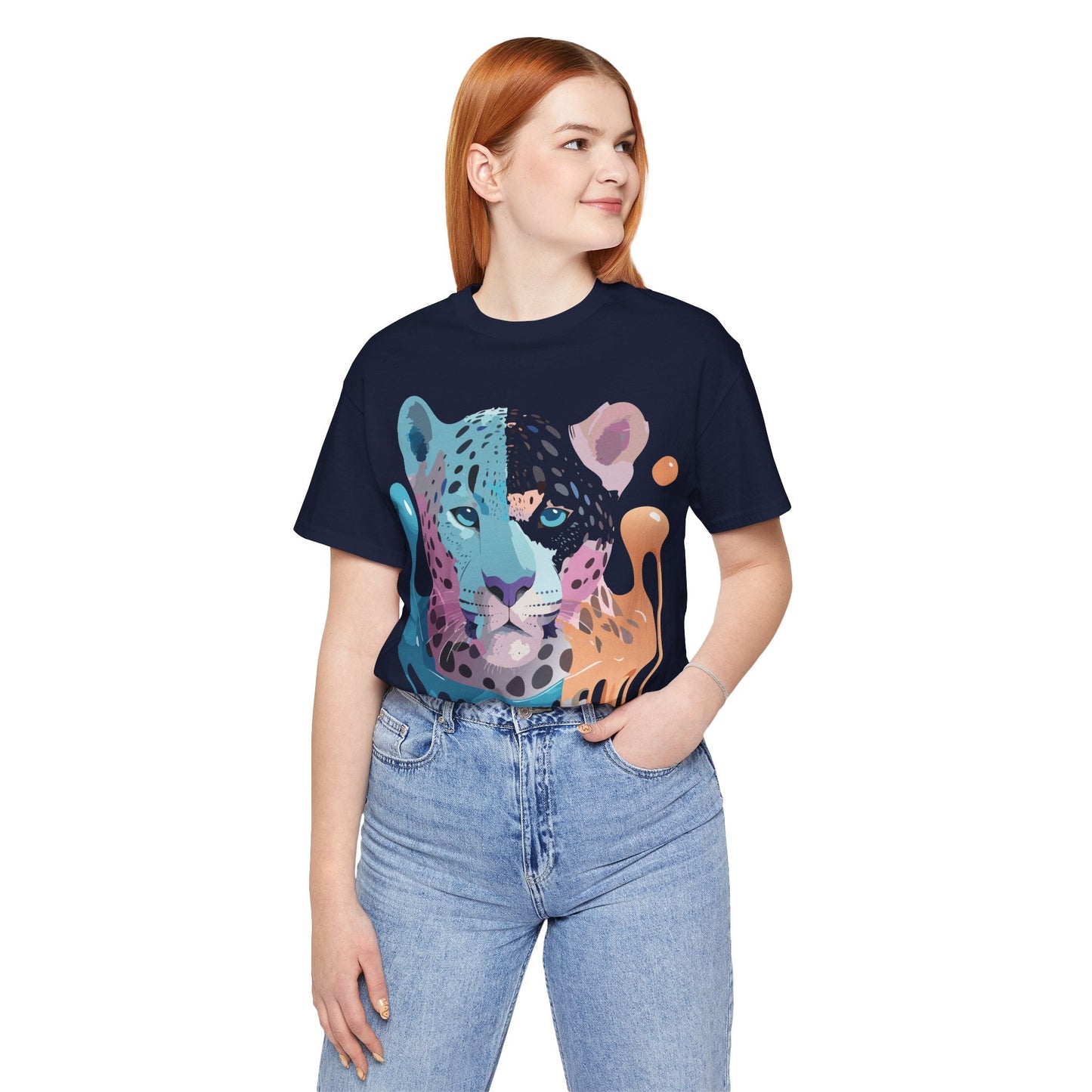 Cheetah Graphic Unisex 100 Cotton Artwork Tee 7