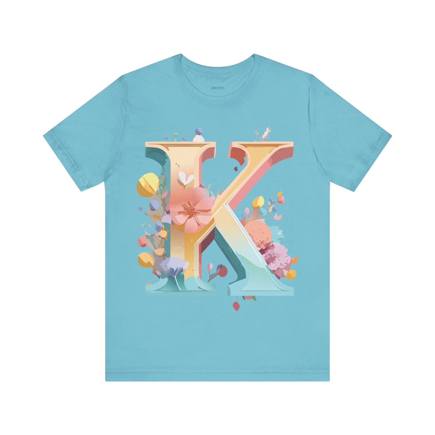 Letter K Shirt Unisex Graphic Tee With Vintage Inspired Artwork By Adelpha Short Sleeve