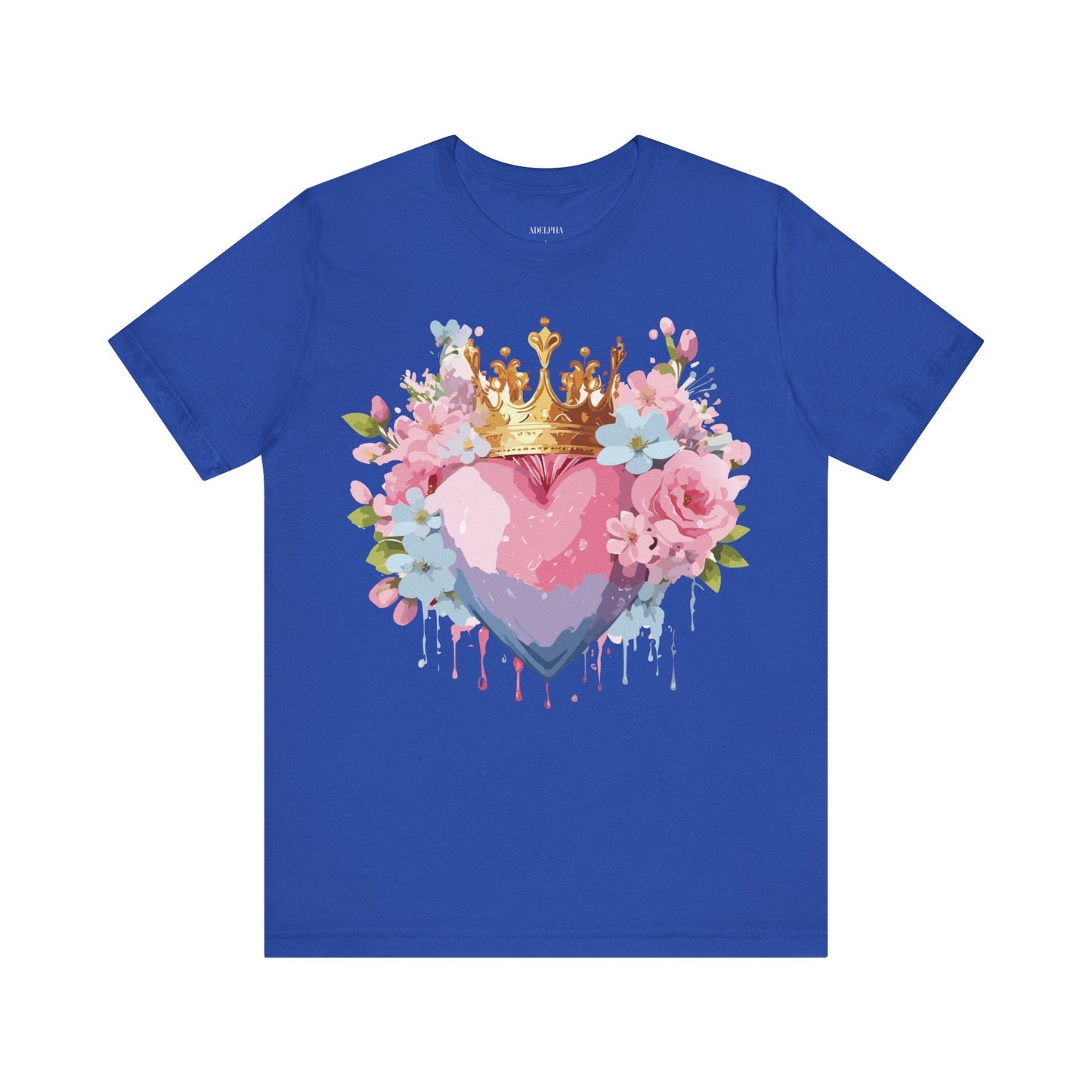 Valentine Day Graphic Unisex 100 Cotton Vintage Artwork with Love and Flower Design Tee 18