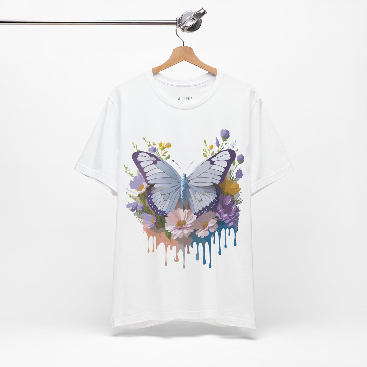 Butterfly Graphic Unisex Cotton Bella+Canvas Tee with Art Design n21