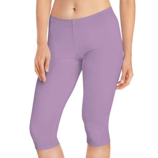 Purple Color Capri Leggings, Purple Capri Leggings 12