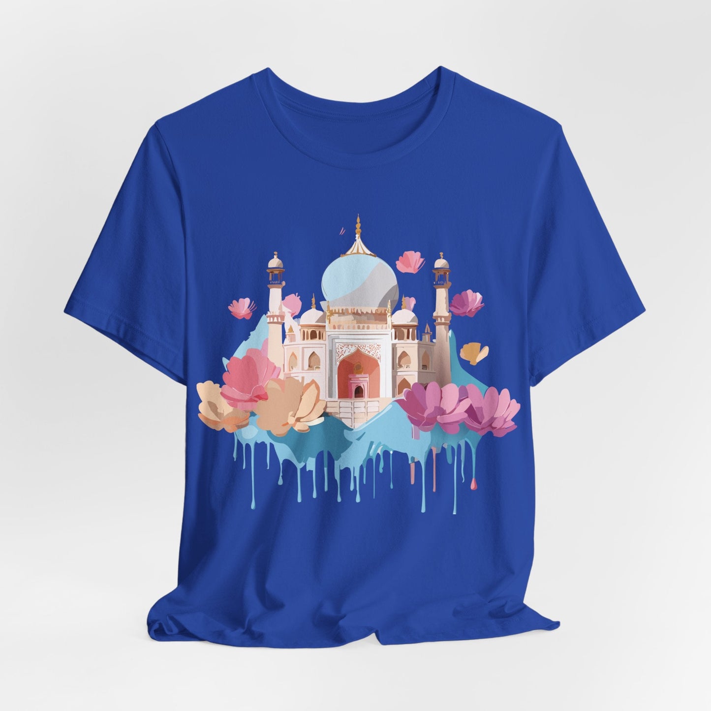 Unisex Taj Mahal Graphic Tee Tourist Shirt With Vintage Adelpha Artwork For Travel Lovers