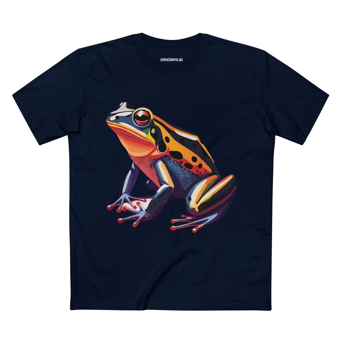 Unisex Frog Animal Shirt Premium Cotton Tee With Original Art Design Retro2Nova Exclusive Art Collection
